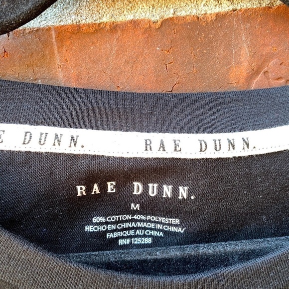 Rae Dunn Womens Medium Black Hustle Graphic Short Sleeve Tshirt - Picture 4 of 7